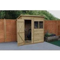 Forest Garden Overlap Pressure Treated 6 x 4 Pent Shed