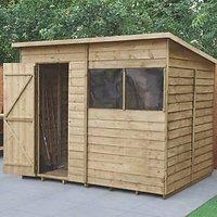 Forest 8X6 Overlap Pressure Treated Pent Shed With Optional Installation  Shed With Assembly