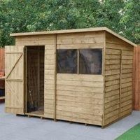 Forest 8X6 Overlap Pressure Treated Pent Shed With Optional Installation  Shed With Assembly