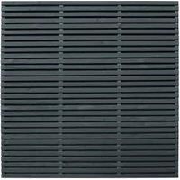 Forest Garden Double Slatted Grey Fence Panel 6 x 6 ft 4 Pack