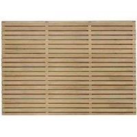 Forest Garden Pressure Treated Contemporary Double Slatted Fence Panel 1.8m x 1.2m Mixed Softwood  wilko