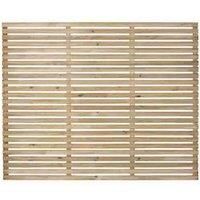 Forest 6ft x 5ft (1.8m x 1.5m) Pressure Treated Contemporary Slatted Fence Panel
