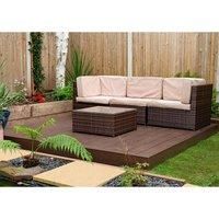 Forest 8' x 8' Composite Decking Kit - Brown (2.4m x 2.4m)