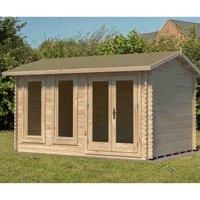 Chiltern 4.0m x 3.0m Log Cabin Single Glazed 24kg Felt, Plus Underlay