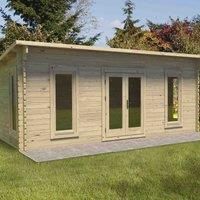 Forest Arley 6.0m x 3.0m Cabin Double Glazed 24kg Polyester Felt, Plus Underlay