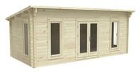 Forest Arley 6.0m x 3.0m Cabin Double Glazed 34kg Polyester Felt, Plus Underlay