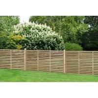 Forest Garden Single Slatted Fence Panel 6 x 3ft 5 Pack