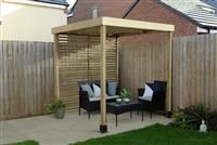 Forest Garden Modular Pergola with 1 Side Panel