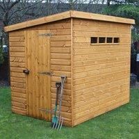8' x 6' Traditional Pent Security Wooden Garden Shed (2.44m x 1.83m)