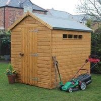 12' x 8' Traditional Shiplap Apex Security Wooden Garden Shed (3.66m x 2.44m)