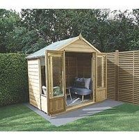 8x6 Oakley Double Door Apex Summerhouse Garden Room - Base/Install Options