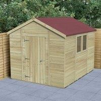 10x8 Forest Premium Tongue & Groove Pressure Treated Apex Shed - Base/Install
