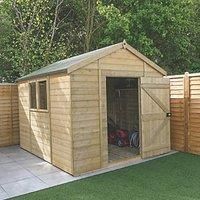 10' x 8' Forest Timberdale 25yr Guarantee Tongue & Groove Pressure Treated Apex Shed (3.06m x 2.52m)