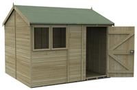 10' x 8' Forest Timberdale 25yr Guarantee Tongue & Groove Pressure Treated Reverse Apex Shed (3.06m x 2.52m)