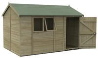 12' x 8' Forest Timberdale 25yr Guarantee Tongue & Groove Pressure Treated Reverse Apex Shed (3.65m x 2.52m)