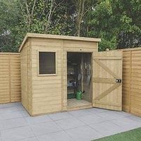 7x5 Forest Timberdale Tongue & Groove Pressure Treated Pent Shed (2.24m x 1.7m)