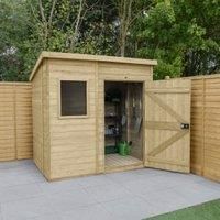 7x5 Forest Timberdale Tongue & Groove Pressure Treated Pent Shed (2.24m x 1.7m)