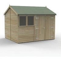 10x8 Timberdale Tongue & Groove Pressure Treated Double Door Reverse Apex Shed