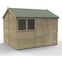 Forest Garden Timberdale 10 x 8ft Reverse Apex Shed with Base & Assembly