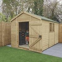 Forest Timberdale 8' 6" x 12' (Nominal) Apex Tongue & Groove Timber Shed with Base (104TF)