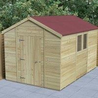 Forest Timberdale 8' 6" x 12' (Nominal) Apex Tongue & Groove Timber Shed with Base (104TF)