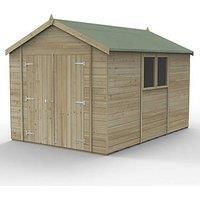 Forest Garden Timberdale 12 x 8ft Apex Double Door Shed with Base & Assembly