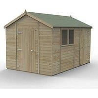 Forest Garden Timberdale 12 x 8ft Apex Shed Combo with Base & Assembly