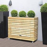 Forest Garden Linear Planter - Tall with Wheels