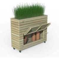 Forest Garden Linear Planter - Tall with Wheels