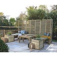 10££ x 6££8 Forest Modular Wooden Garden Seating Set Number 4 (3.06m x 2.03m)