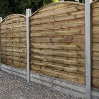 Forest 6' x 6' Pressure Treated Decorative Domed Top Fence Panel (1.8m x 1.8m)