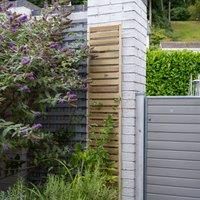 Forest 6' x 1' Pressure Treated Slatted Trellis Panel (1.8m x 0.3m)