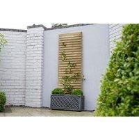 Forest 6' x 2' Pressure Treated Slatted Trellis Panel (1.8m x 0.6m)