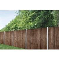 Forest 6' x 5' Brown Pressure Treated Vertical Closeboard Fence Panel (1.83m x 1.52m)