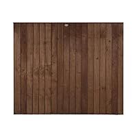 Forest Garden 6ft x 5ft (1.83m x 1.54m) Brown Pressure Treated Closeboard Fence Panel - Pack of 3