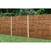 Forest Garden Brown Pressure Treated Closeboard Fence Panel - 1830 x 1540mm - 6 x 5ft - Pack of 4