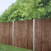 Forest 6' x 5'6 Brown Pressure Treated Vertical Closeboard Fence Panel (1.83m x 1.69m)