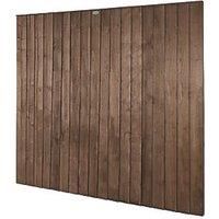 Forest Garden Brown Pressure Treated Closeboard Fence Panel - 1830 x 1850mm - 6 x 6ft - Pack of 3