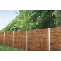 Forest Garden Brown Pressure Treated Closeboard Fence Panel - 1830 x 1850mm - 6 x 6ft - Pack of 3