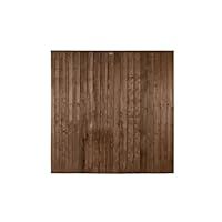 Forest Garden 6ft x 6ft (1.83m x 1.85m) Brown Pressure Treated Closeboard Fence Panel - Pack of 5