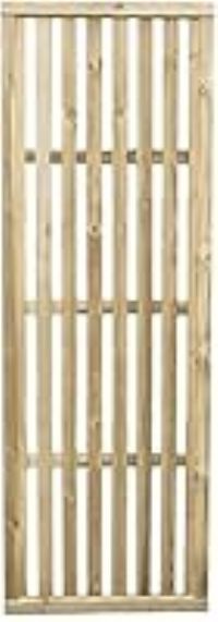 1.8m x 0.6m Pressure Treated Vertical Slatted Trellis Screen - Pack of 5