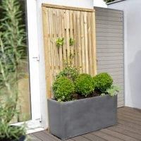 Forest Garden Pressure Treated Vertical Slatted Screen - 1800 x 900mm - 6ft x 3ft - Pack of 4