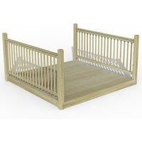 Forest Garden Decking Kit 2.4 x 2.4m with 2 x Balustrade