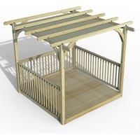 Forest Ultima 8' x 8' (Nominal) Flat Timber Pergola & Decking Kit (346FL)