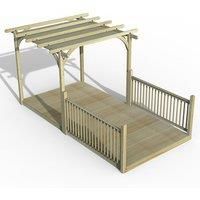 Forest Ultima Pergola & Decking Kit with 2 x Balustrades with Canopy (4 Posts) 2.4 x 4.8m (169FL)