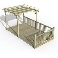 Ultima Pergola Decking kit 2.4 x 4.8m with 3 x Balustrade 3 x Posts with Canopy
