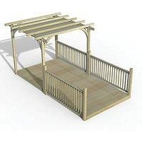 Forest Ultima Pergola & Decking Kit with 3 x Balustrade with Canopy (4 Posts) 2.4 x 4.8m (643FL)