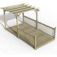 Forest Ultima Pergola & Decking Kit with 3 x Balustrade with Canopy (4 Posts) 2.4 x 4.8m (643FL)