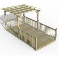 8' x 16' Forest Pergola Deck Kit with Retractable Canopy No. 11 (2.4m x 4.8m)