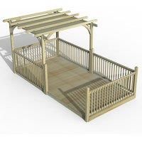 8' x 16' Forest Pergola Deck Kit with Retractable Canopy No. 12 (2.4m x 4.8m)